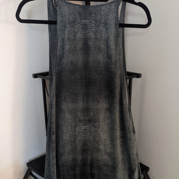 Indah Gray Crocodile Print Boho Maxi Dress - Picture 3 of 11
